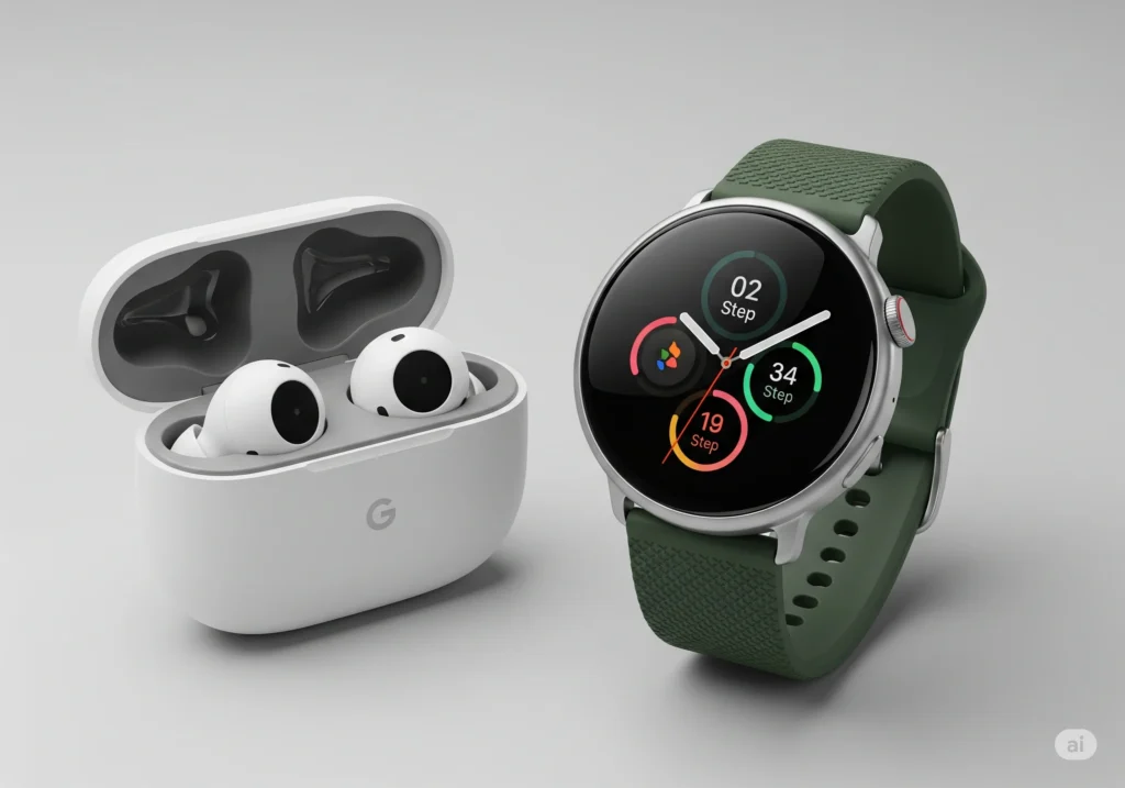 Google Pixel Buds 2a and Pixel Watch 4