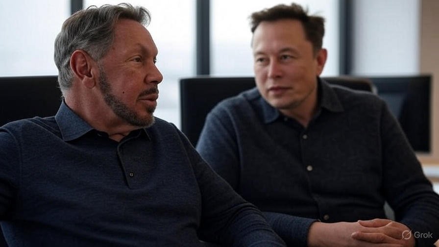Elon Musk and Larry Ellison
